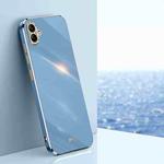 For Samsung Galaxy A04e 4G XINLI Straight Edge 6D Electroplate TPU Phone Case(Celestial Blue)