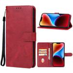 For iPhone 15 Leather Phone Case(Red)