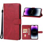 For iPhone 15 Pro Leather Phone Case(Red)