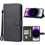 For iPhone 15 Pro Leather Phone Case(Black)