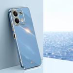 For Xiaomi Redmi Note 13 5G XINLI Straight Edge 6D Electroplate TPU Phone Case(Celestial Blue)