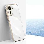 For Xiaomi Redmi 13C 4G XINLI Straight Edge 6D Electroplate TPU Phone Case(White)