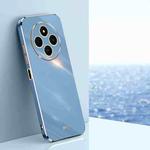 For Redmi 14 4G XINLI Straight Edge 6D Electroplate TPU Phone Case(Celestial Blue)