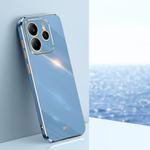 For Redmi Note 14 4G 163.25mm XINLI Straight Edge 6D Electroplate TPU Phone Case(Celestial Blue)