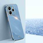 For Redmi Note 14 5G Global XINLI Straight Edge 6D Electroplate TPU Phone Case(Celestial Blue)