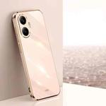 For Redmi Turbo 4 Pro XINLI Straight Edge 6D Electroplate TPU Phone Case(Pink)