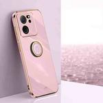 For Xiaomi Redmi K60 Ultra / Mi 13T XINLI Straight Edge 6D Electroplate TPU Phone Case with Ring Holder(Cherry Purple)