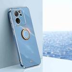 For Xiaomi Redmi K60 Ultra / Mi 13T XINLI Straight Edge 6D Electroplate TPU Phone Case with Ring Holder(Celestial Blue)