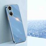 For OPPO Reno8 T 4G XINLI Straight Edge 6D Electroplate TPU Phone Case(Celestial Blue)
