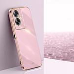 For OPPO A2 5G XINLI Straight Edge 6D Electroplate TPU Phone Case(Cherry Purple)