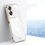 For OPPO A2 5G XINLI Straight Edge 6D Electroplate TPU Phone Case(White)