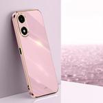 For OPPO A2X XINLI Straight Edge 6D Electroplate TPU Phone Case(Cherry Purple)