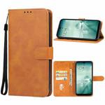 For Sharp Aquos Wish 3 Leather Phone Case(Brown)