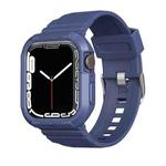 Carbon Fiber TPU Integrated Watch Band For Apple Watch SE 40mm(Blue)