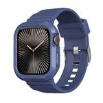 Carbon Fiber TPU Integrated Watch Band For Apple Watch Series 10 42mm(Blue)