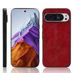 For Google Pixel 9 Sewing Cow Pattern Skin PC + PU + TPU Phone Case(Red)