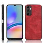 For Samsung Galaxy A05s 4G Cow Pattern Sewing Back Cover Phone Case(Red)