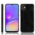 For Samsung Galaxy A05 4G Cow Pattern Sewing Back Cover Phone Case(Black)