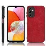 For Samsung Galaxy A15 4G Cow Pattern Sewing Back Cover Phone Case(Red)