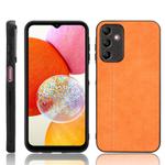 For Samsung Galaxy A15 4G Cow Pattern Sewing Back Cover Phone Case(Orange)