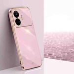 For Realme GT Neo5 SE XINLI Straight Edge 6D Electroplate TPU Phone Case(Cherry Purple)
