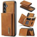 For Samsung Galaxy S24 5G DG.MING M1 Series 3-Fold Multi Card Wallet + Magnetic Phone Case(Brown)