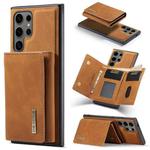 For Samsung Galaxy S24 Ultra 5G DG.MING M1 Series 3-Fold Multi Card Wallet + Magnetic Phone Case(Brown)