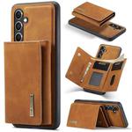 For Samsung Galaxy A55 5G DG.MING M1 Series 3-Fold Multi Card Wallet + Magnetic Phone Case(Brown)