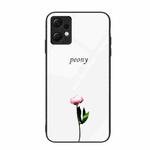 For Xiaomi Redmi Note 12 4G Global Colorful Painted Glass Phone Case(A Flower)