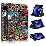 For Xiaomi Pad 6 / 6 Pro 360 Rotation Stand Painted Smart Leather Tablet Case(Graffiti)