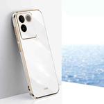 For vivo S17e XINLI Straight Edge 6D Electroplate TPU Phone Case(White)