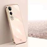 For vivo V50 Lite XINLI Straight Edge 6D Electroplate TPU Phone Case(Pink)