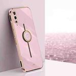 For vivo iQOO Pro XINLI Straight Edge 6D Electroplate TPU Phone Case with Ring Holder(Cherry Purple)