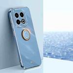 For vivo iQOO 13 XINLI Straight Edge 6D Electroplate TPU Phone Case with Ring Holder(Celestial Blue)
