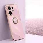 For vivo S30 5G XINLI Straight Edge 6D Electroplate TPU Phone Case with Ring Holder(Cherry Purple)