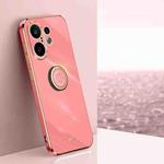 For vivo S30 Pro mini 5G XINLI Straight Edge 6D Electroplate TPU Phone Case with Ring Holder(Hawthorn Red)