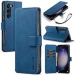 For Samsung Galaxy S23 5G DG.MING Retro Oil Edge Flip Leather Phone Case(Blue)