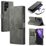 For Samsung Galaxy S23 Ultra 5G DG.MING Retro Oil Edge Flip Leather Phone Case(Grey)