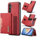 For Samsung Galaxy A34 5G DG.MING M2 Series 3-Fold Multi Card Bag + Magnetic Phone Case(Red)