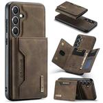 For Samsung Galaxy S24+ 5G DG.MING M2 Series 3-Fold Multi Card Bag + Magnetic Phone Case(Coffee)