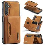 For Samsung Galaxy A15 5G / A15 4G DG.MING M2 Series 3-Fold Multi Card Bag + Magnetic Phone Case(Brown)