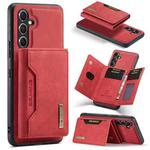 For Samsung Galaxy A35 5G DG.MING M2 Series 3-Fold Multi Card Bag + Magnetic Phone Case(Red)