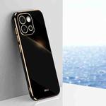 For OnePlus 13T XINLI Straight Edge 6D Electroplate TPU Phone Case(Black)