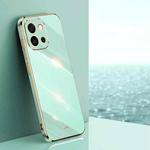 For OnePlus 13T XINLI Straight Edge 6D Electroplate TPU Phone Case(Mint Green)