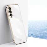 For OnePlus Ace 5 Ultra XINLI Straight Edge 6D Electroplate TPU Phone Case(White)