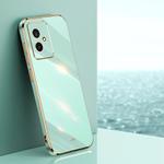 For Honor 100 XINLI Straight Edge 6D Electroplate TPU Phone Case(Mint Green)