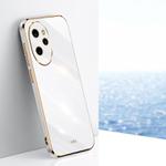 For Honor 100 Pro XINLI Straight Edge 6D Electroplate TPU Phone Case(White)