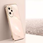 For Honor 100 Pro XINLI Straight Edge 6D Electroplate TPU Phone Case(Pink)