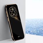 For Honor Magic7 Pro XINLI Straight Edge 6D Electroplate TPU Phone Case(Black)