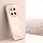 For Honor X60 Pro XINLI Straight Edge 6D Electroplate TPU Phone Case(Pink)